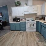 View of the kitchen.