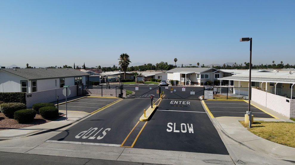 Front gated entrance of Ramrod Senior Housing.