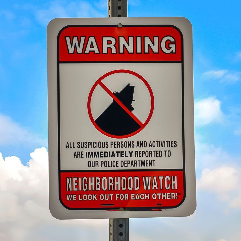 Neighborhood watch sign.
